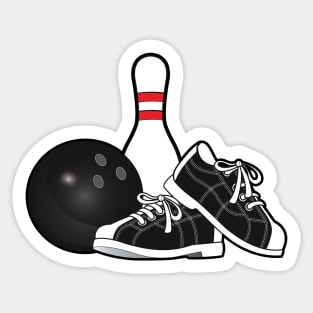 Bowling Shoes, Ball & Pin Sticker